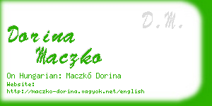dorina maczko business card