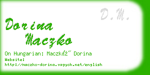 dorina maczko business card